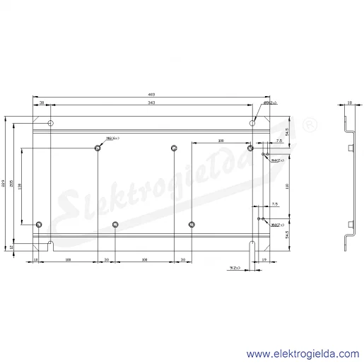 Rysunek wymiarowy Rysunek wymiarowy