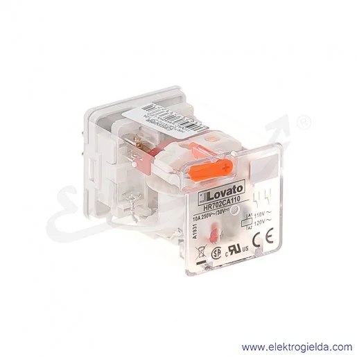 Przekaźnik elektromagnetyczny HR702CA110 2P 10A 110VAC wskaźnik LED, przycisk mechaniczny Przekaźnik elektromagnetyczny HR702CA110 2P 10A 110VAC wskaźnik LED, przycisk mechaniczny