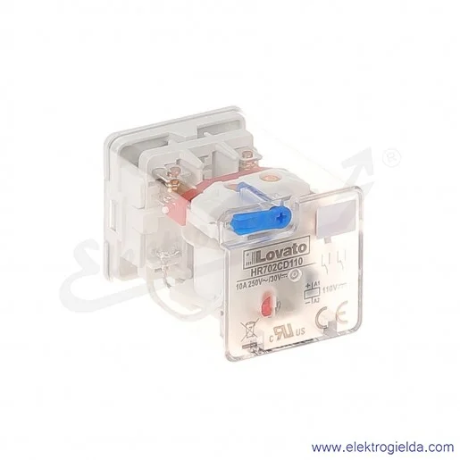 Przekaźnik elektromagnetyczny HR702CD110 2P 10A 110VDC wskaźnik LED, przycisk mechaniczny Przekaźnik elektromagnetyczny HR702CD110 2P 10A 110VDC wskaźnik LED, przycisk mechaniczny