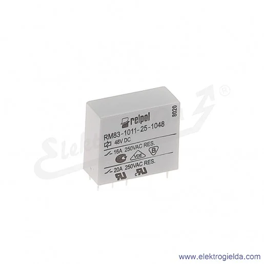 Przekaźnik miniaturowy RM83-1011-25-1048 1P 48VDC do obwodów drukowanych i gniazd Przekaźnik miniaturowy RM83-1011-25-1048 1P 48VDC do obwodów drukowanych i gniazd