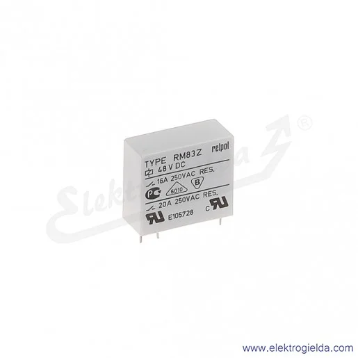 Przekaźnik miniaturowy RM83-1021-25-1048 1Z 48VDC do obwodów drukowanych i gniazd Przekaźnik miniaturowy RM83-1021-25-1048 1Z 48VDC do obwodów drukowanych i gniazd