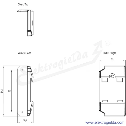 Rysunek wymiarowy Rysunek wymiarowy