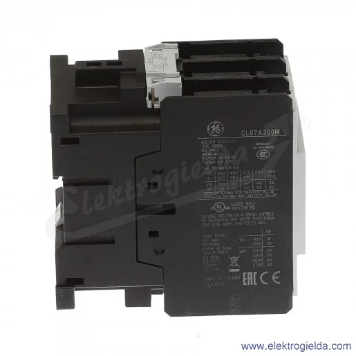 Stycznik CL07A300MJ 110V AC 50/60 HZ, 30KW/400V AC-3, 110A AC-1, 3-polowy Stycznik CL07A300MJ 110V AC 50/60 HZ, 30KW/400V AC-3, 110A AC-1, 3-polowy