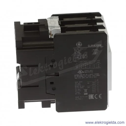 Stycznik CL09A300MJ 110V AC 50/60 HZ, 45KW/400V AC-3, 140A AC-1, 3-polowy Stycznik CL09A300MJ 110V AC 50/60 HZ, 45KW/400V AC-3, 140A AC-1, 3-polowy
