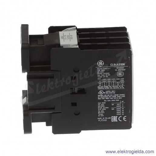 Stycznik CL04A310M3 110V AC 50/60 HZ, 1NO, 16KW/400V AC-3, 60A AC-1, 3-polowy Stycznik CL04A310M3 110V AC 50/60 HZ, 1NO, 16KW/400V AC-3, 60A AC-1, 3-polowy