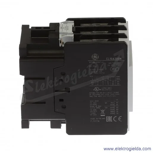 Stycznik CL10A300M1 24V AC 50/60 HZ, 55KW/400V AC-3, 140A AC-1, 3-polowy Stycznik CL10A300M1 24V AC 50/60 HZ, 55KW/400V AC-3, 140A AC-1, 3-polowy