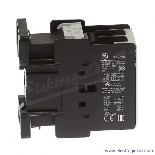 Stycznik CL25A300TU 400V AC 50/60 HZ, 11KW/400V AC-3, 45A AC-1, 3-polowy Stycznik CL25A300TU 400V AC 50/60 HZ, 11KW/400V AC-3, 45A AC-1, 3-polowy
