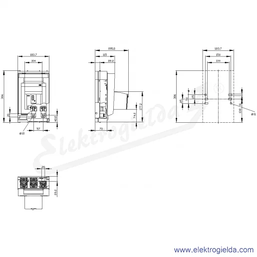 Rysunek wymiarowy Rysunek wymiarowy