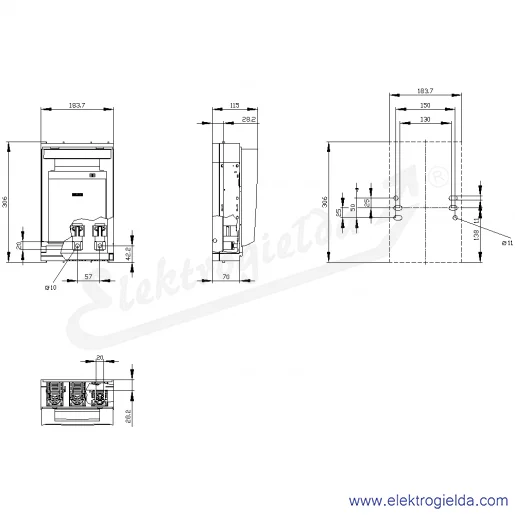 Rysunek wymiarowy Rysunek wymiarowy