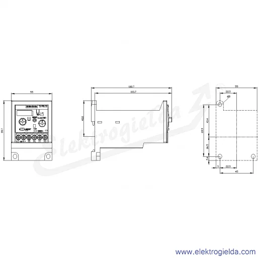 Rysunek wymiarowy Rysunek wymiarowy