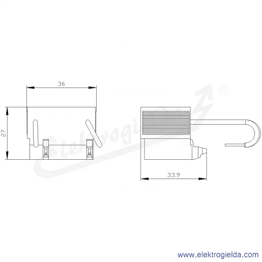 Rysunek wymiarowy Rysunek wymiarowy