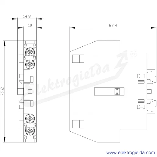 Rysunek wymiarowy Rysunek wymiarowy