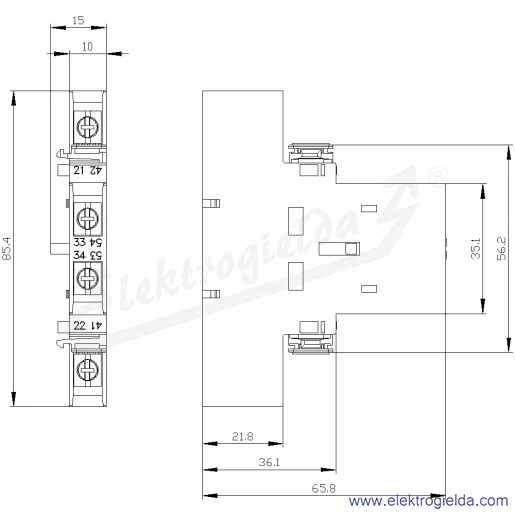 Rysunek wymiarowy Rysunek wymiarowy
