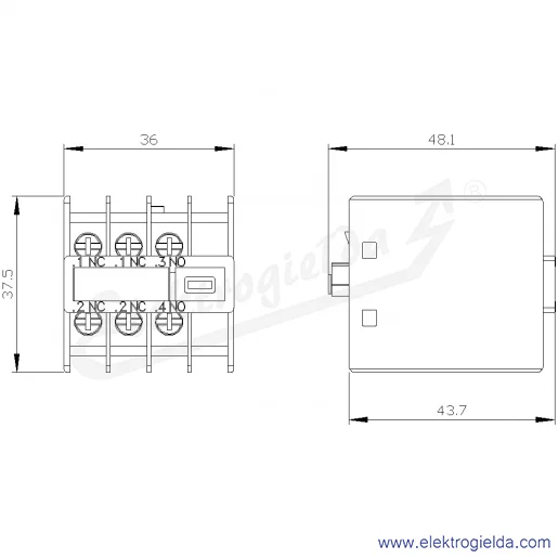Rysunek wymiarowy Rysunek wymiarowy
