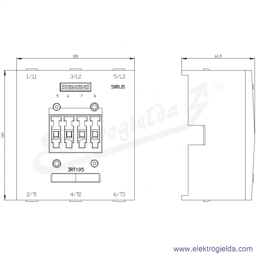 Rysunek wymiarowy Rysunek wymiarowy