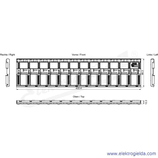 Rysunek wymiarowy Rysunek wymiarowy