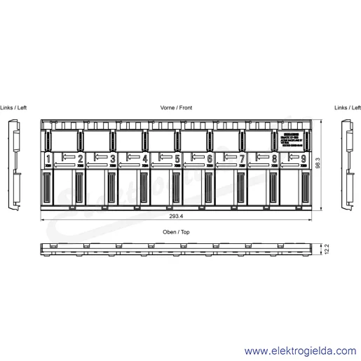Rysunek wymiarowy Rysunek wymiarowy