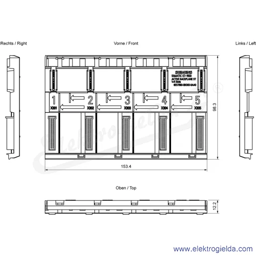 Rysunek wymiarowy Rysunek wymiarowy