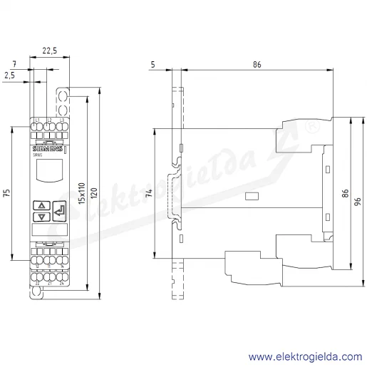 Rysunek wymiarowy Rysunek wymiarowy