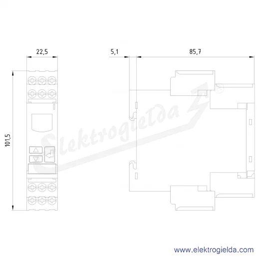 Rysunek wymiarowy Rysunek wymiarowy