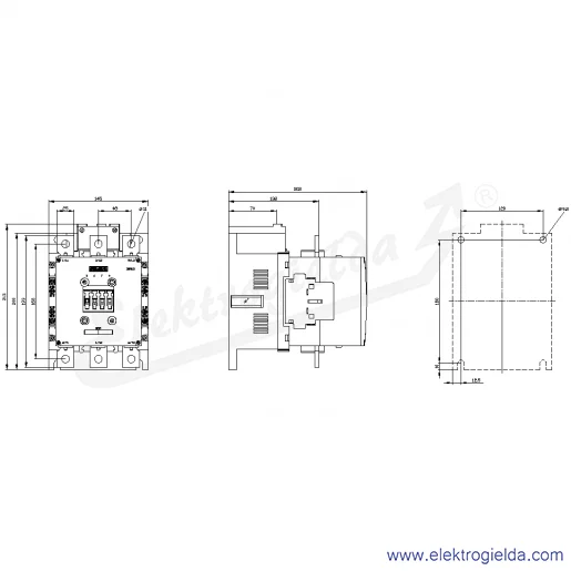 Rysunek wymiarowy Rysunek wymiarowy