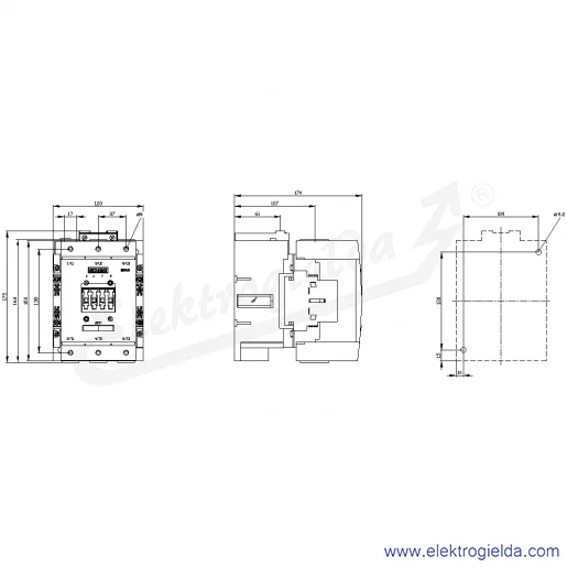 Rysunek wymiarowy Rysunek wymiarowy