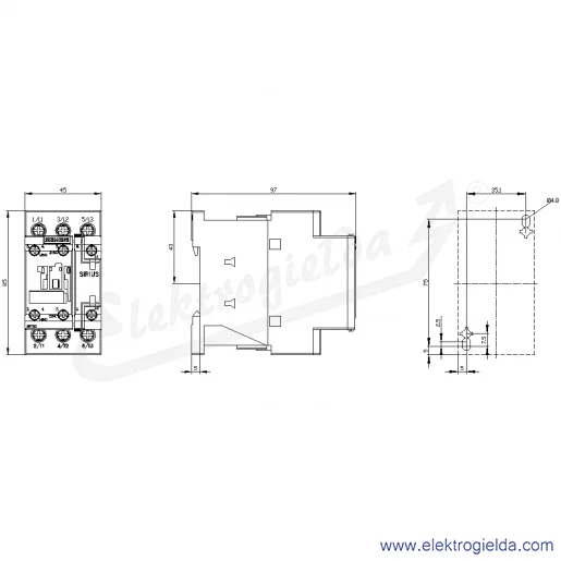 Rysunek wymiarowy Rysunek wymiarowy