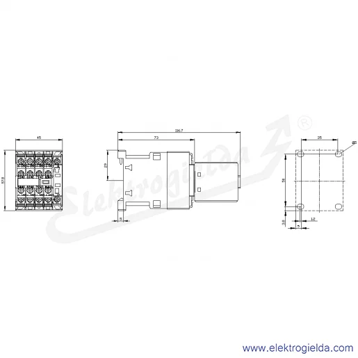 Rysunek wymiarowy Rysunek wymiarowy