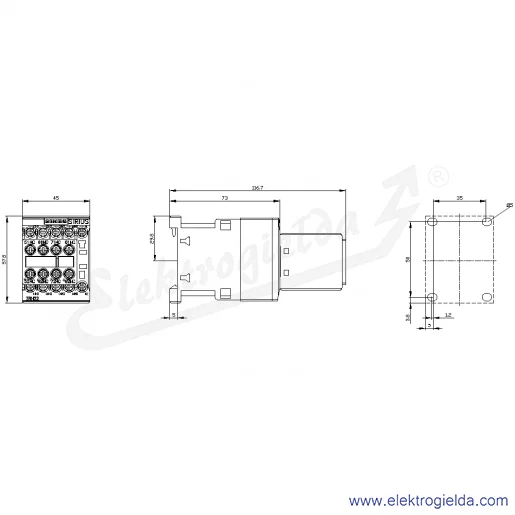 Rysunek wymiarowy Rysunek wymiarowy