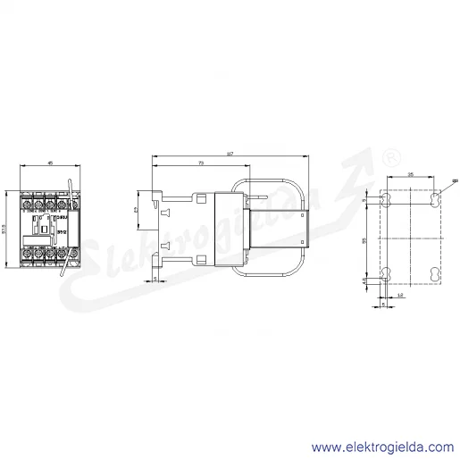 Rysunek wymiarowy Rysunek wymiarowy