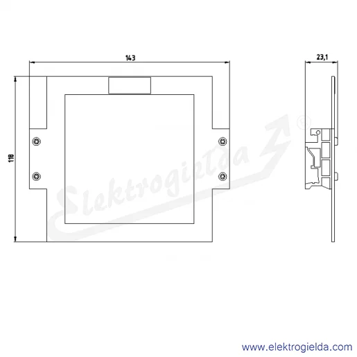 Rysunek wymiarowy Rysunek wymiarowy