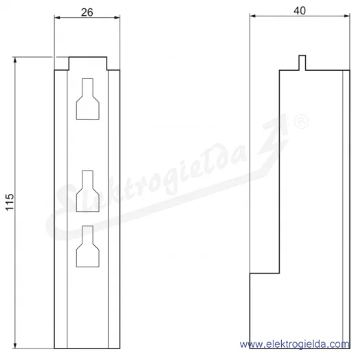 Rysunek wymiarowy Rysunek wymiarowy