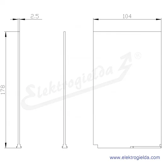 Rysunek wymiarowy Rysunek wymiarowy