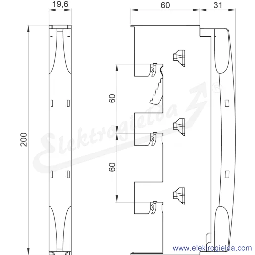 Rysunek wymiarowy Rysunek wymiarowy