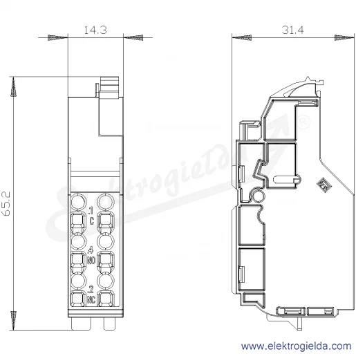 Rysunek wymiarowy Rysunek wymiarowy