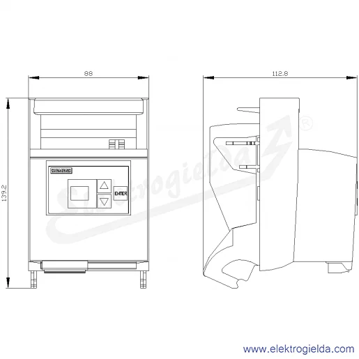 Rysunek wymiarowy Rysunek wymiarowy