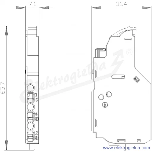 Rysunek wymiarowy Rysunek wymiarowy