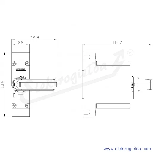 Rysunek wymiarowy Rysunek wymiarowy