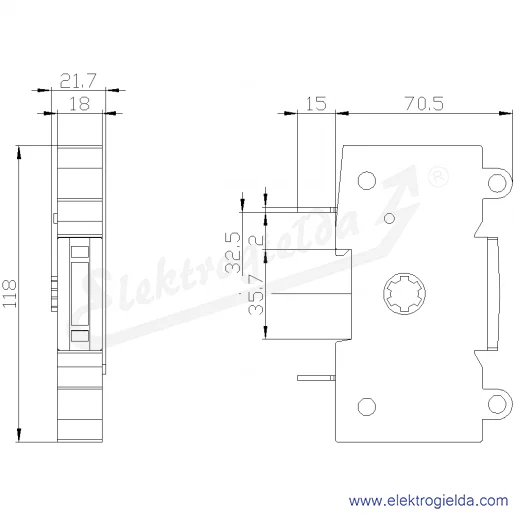 Rysunek wymiarowy Rysunek wymiarowy
