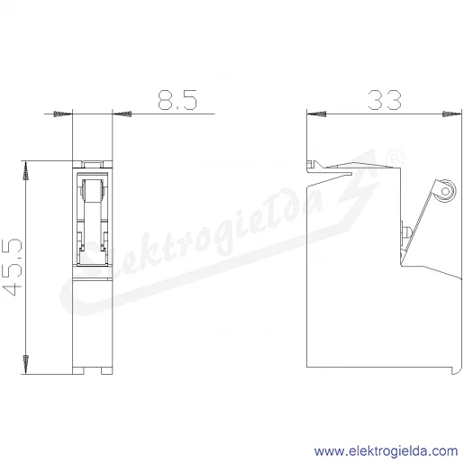 Rysunek wymiarowy Rysunek wymiarowy