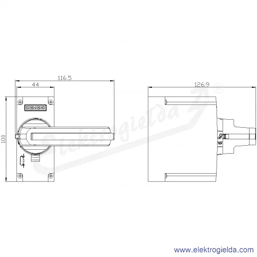 Rysunek wymiarowy Rysunek wymiarowy