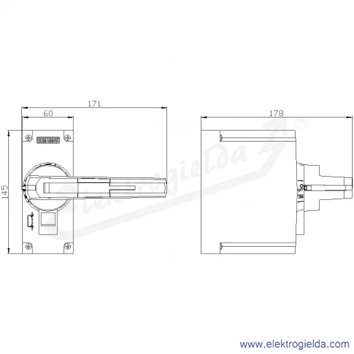 Rysunek wymiarowy Rysunek wymiarowy