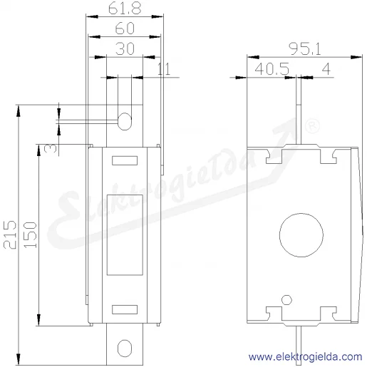 Rysunek wymiarowy Rysunek wymiarowy