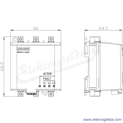 Rysunek wymiarowy Rysunek wymiarowy