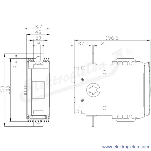 Rysunek wymiarowy Rysunek wymiarowy