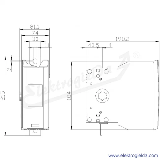Rysunek wymiarowy Rysunek wymiarowy