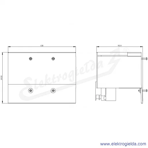 Rysunek wymiarowy Rysunek wymiarowy