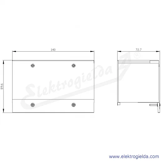 Rysunek wymiarowy Rysunek wymiarowy