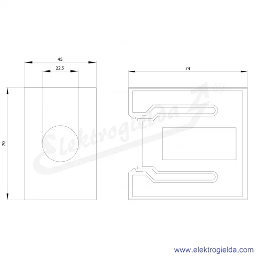 Rysunek wymiarowy Rysunek wymiarowy