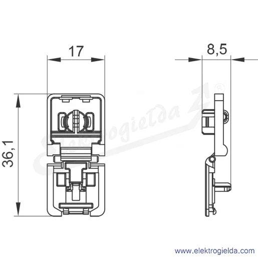 Rysunek wymiarowy Rysunek wymiarowy